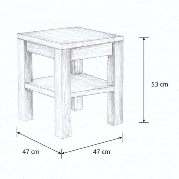 Beistelltisch Chicago aus Massivholz Eiche 04 800 - Der Chicago Beistelltisch ist aus massiver Eiche gefertigt.