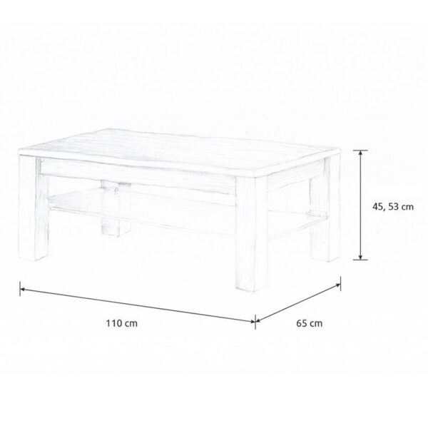 Der Chicago Glas Couchtisch bietet ein modernes Design in Kombination mit einer praktischen Lösung in Form eines gläsernen Stauraums unter der Tischplatte.