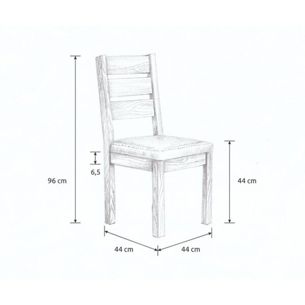 Stuhl Durham Comfort aus Massivholz Eiche 04 800 - Genießen Sie die originelle Kombination aus natürlichem Eichenholz mit einem einzigartigen Muster und einer gepolsterten Sitzfläche mit angenehmer Ton-in-Ton-Polsterung.