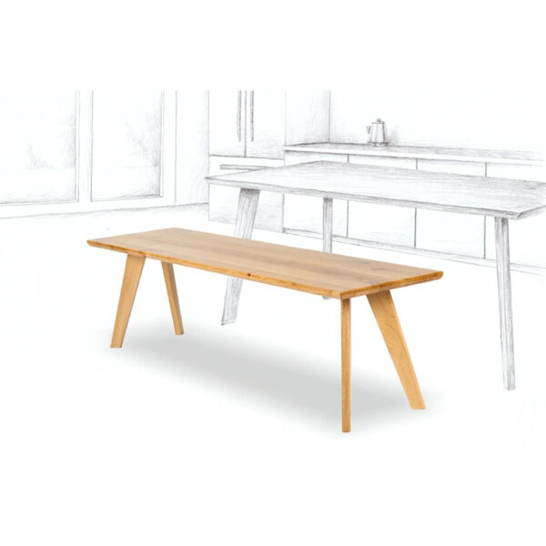 Die Esszimmerbank Azura aus massiver Eiche vereint stilvolles Design mit langlebiger Qualität. Durch ihre klare Formensprache passt sie perfekt zu modernen, rustikalen oder skandinavischen Einrichtungen und ergänzt ideal den Esstisch im gleichen Stil.